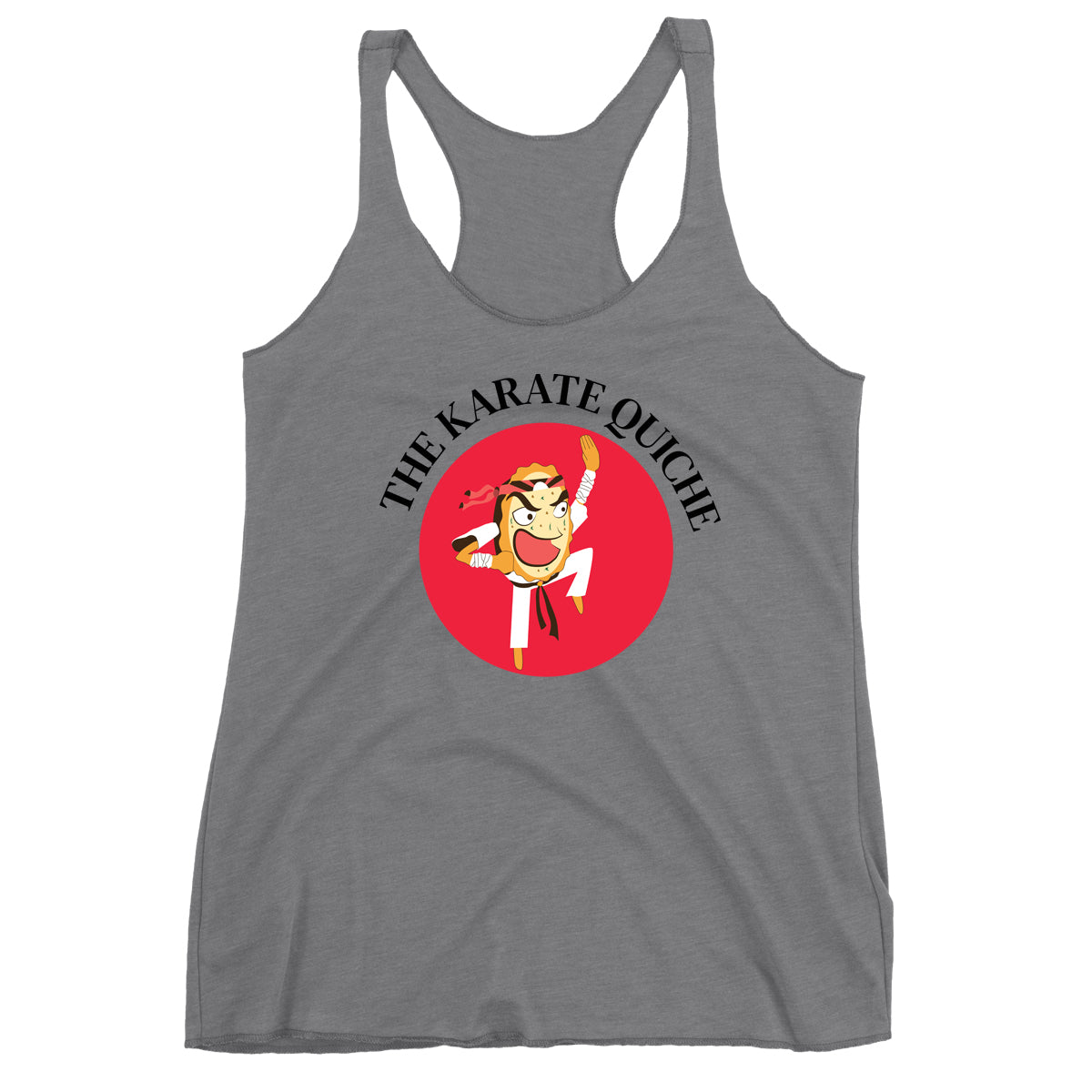 Movie The Food - The Karate Quiche Women's Racerback Tank Top - Premium Heather