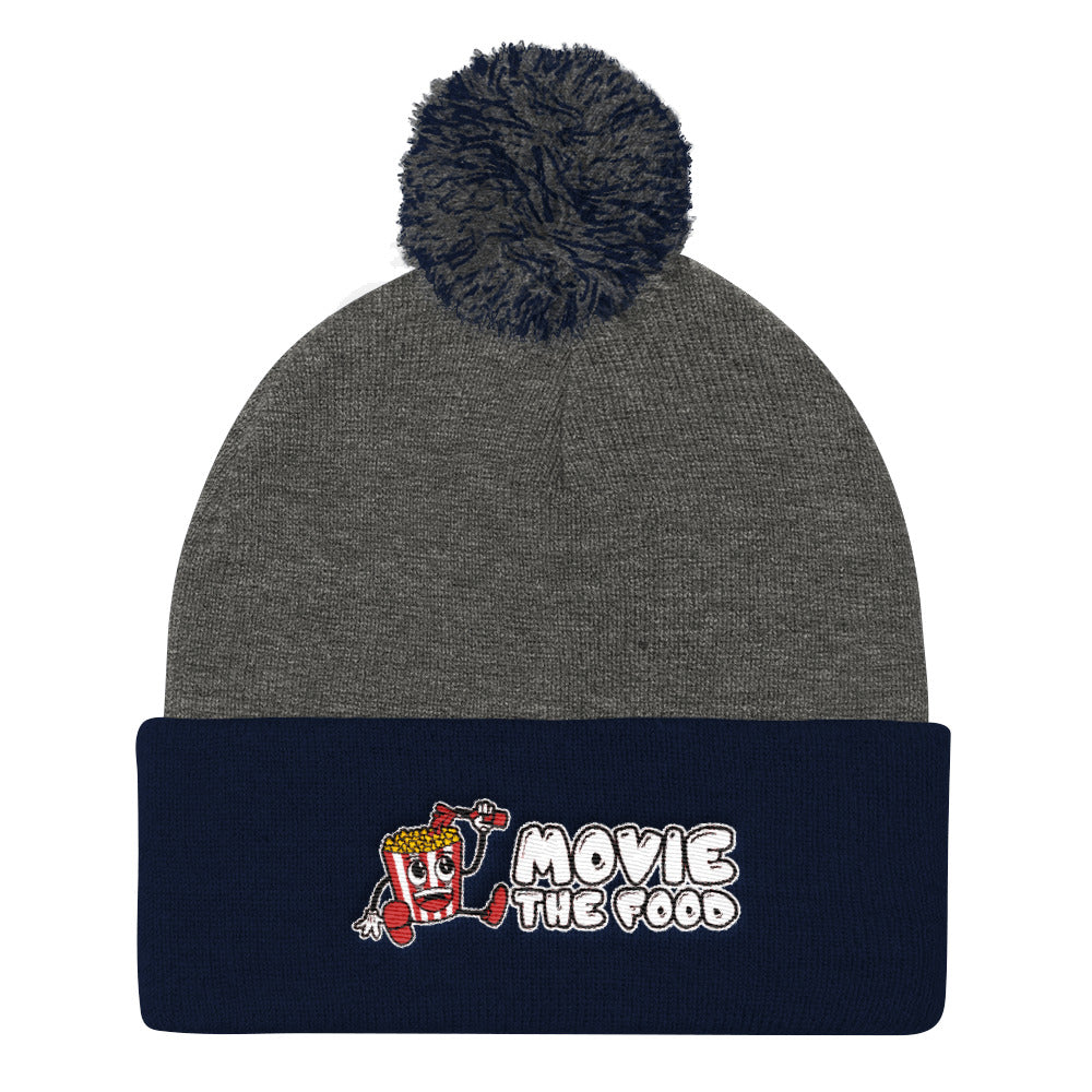 Movie The Food - Logo Pom Pom Knit Beanie - Dark Heather/Navy