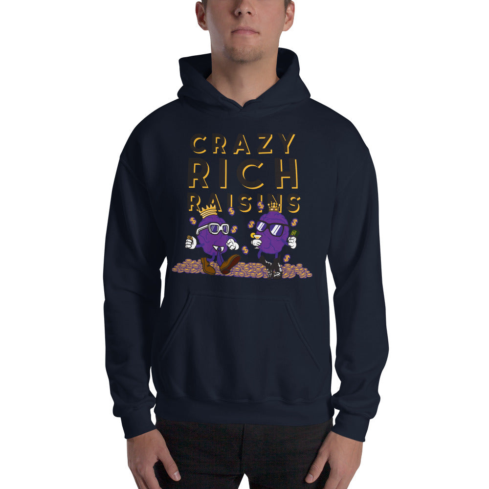 Movie The Food - Crazy Rich Raisins Hoodie - Navy - Model Front