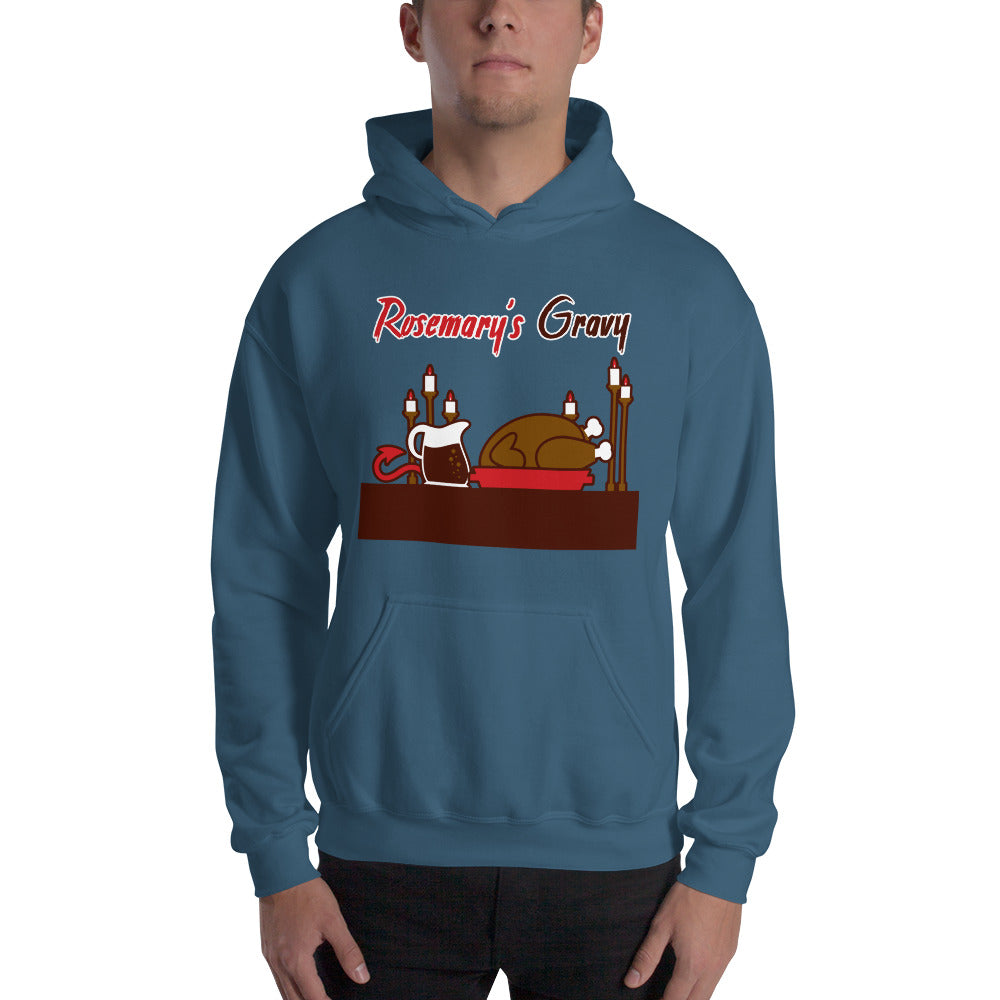Movie The Food - Rosemary's Gravy Hoodie - Indigo Blue - Model Front