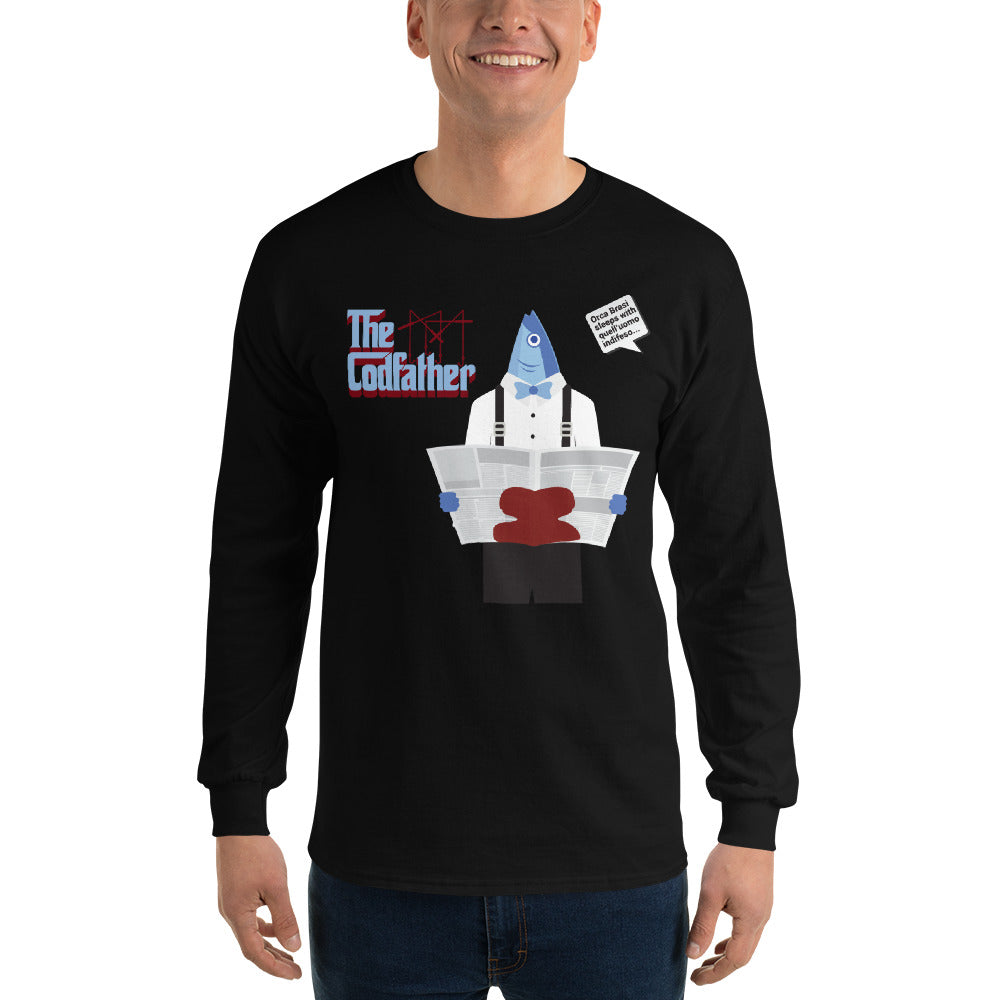Movie The Food - The Codfather Longsleeve T-Shirt - Black - Model Front