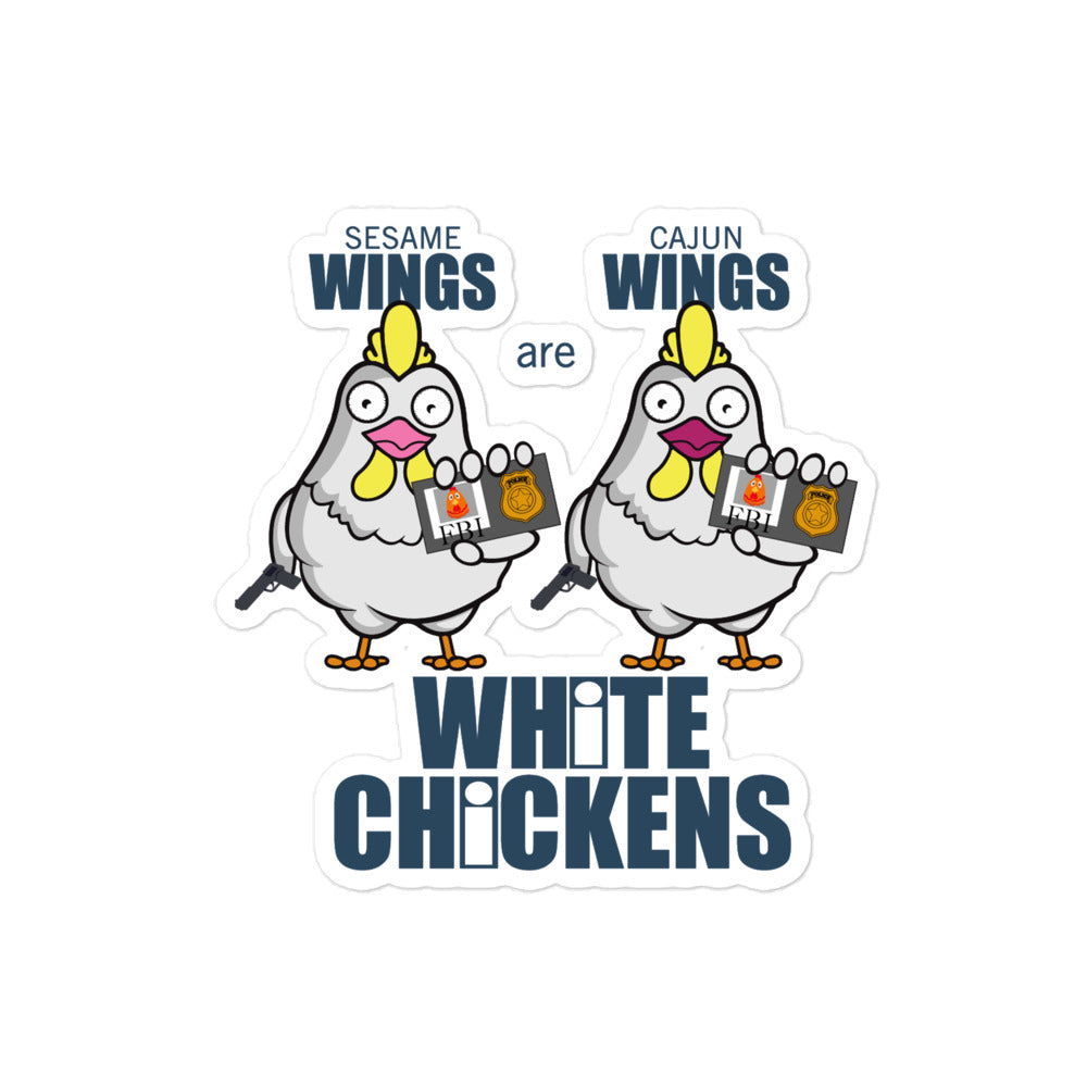 Movie The Food - White Chickens - Sticker - 4x4
