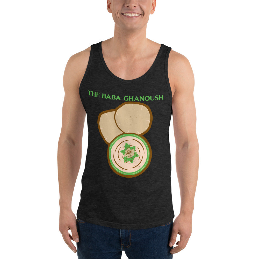 Movie The Food - The Baba Ghanoush Tank Top - Charcoal-black Triblend - Model Front
