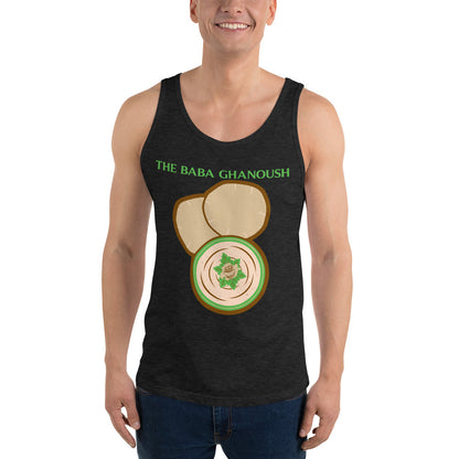 Movie The Food - The Baba Ghanoush Tank Top - Charcoal-black Triblend - Model Front
