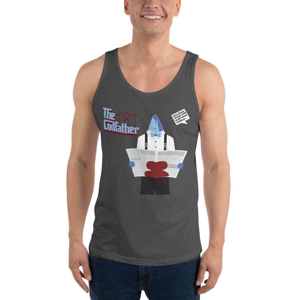 Movie The Food - The Codfather Tank Top - Asphalt - Model Front