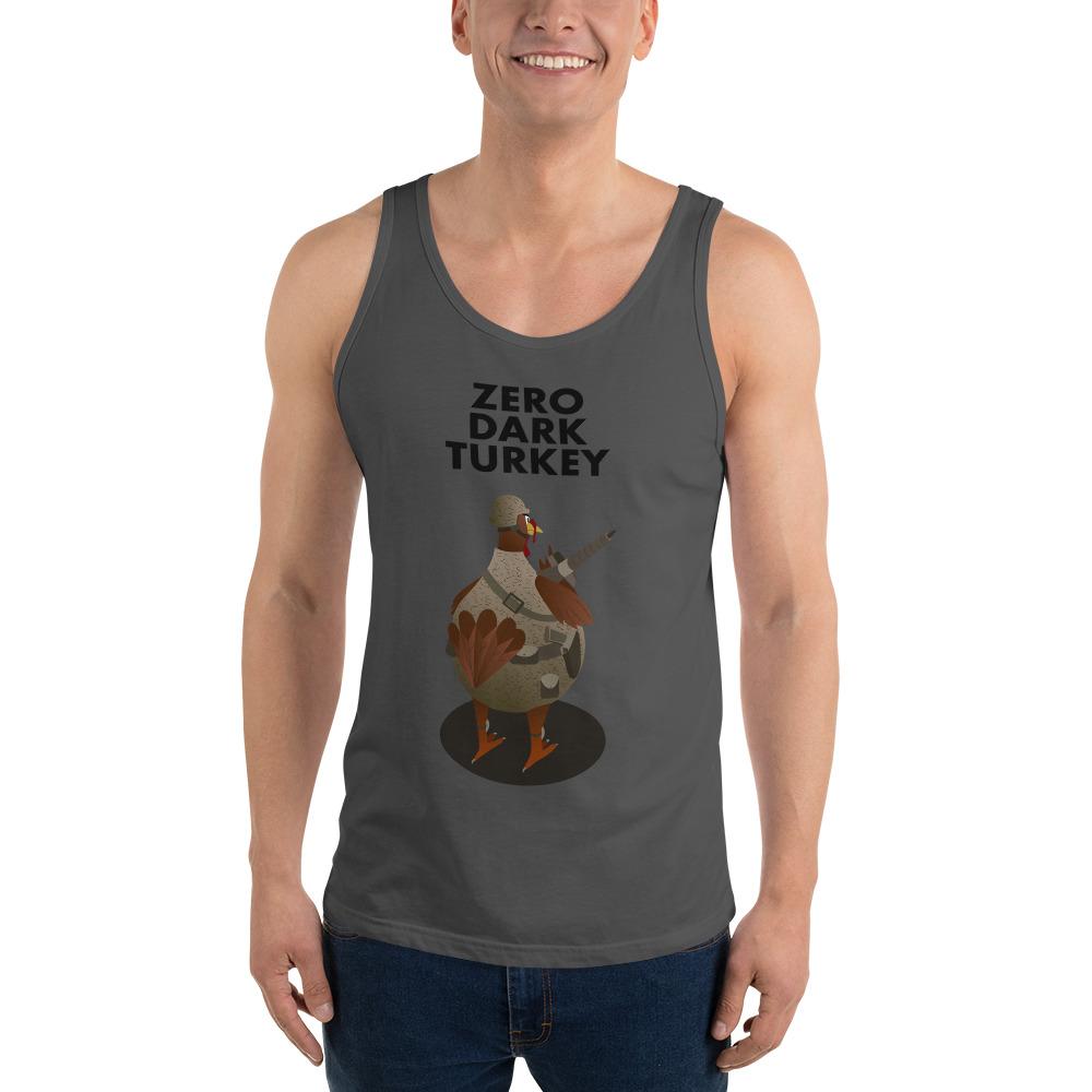 Movie The Food - Zero Dark Turkey Tank Top - Asphalt - Model Front