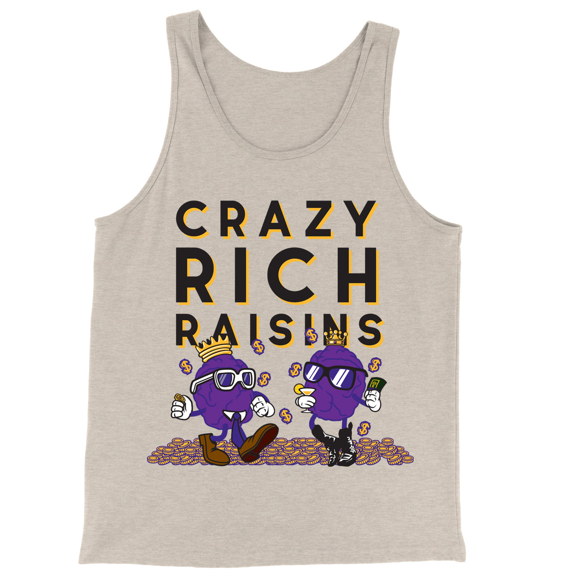 Movie The Food - Crazy Rich Raisins Tank Top - Oatmeal Triblend