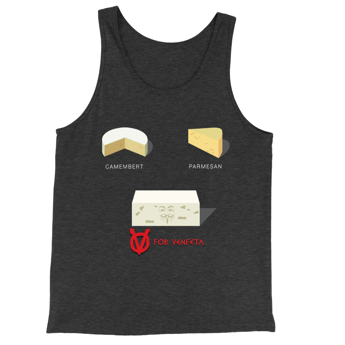 Movie The Food - V For Venfeta Tank Top - Charcoal-black Triblend