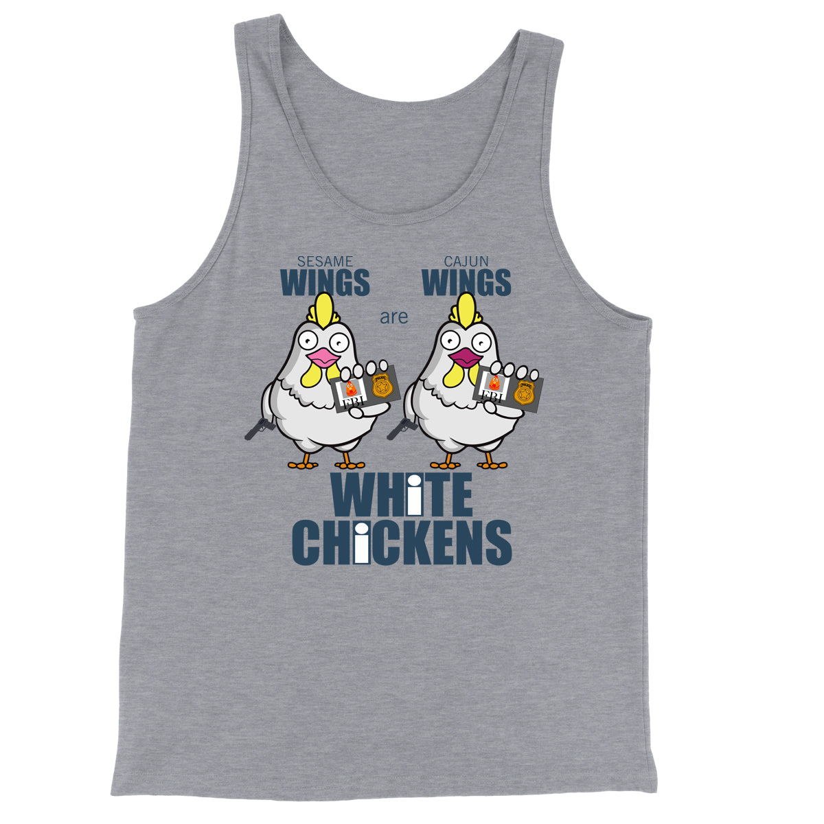 Movie The Food - White Chickens Tank Top - Athletic Heather