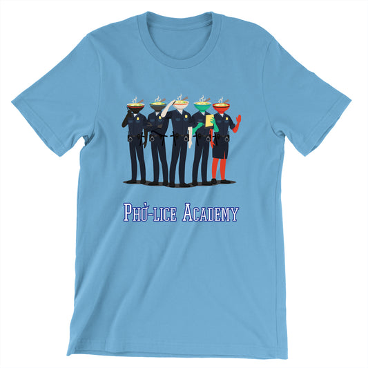 Movie The Food - Pho-lice Academy T-Shirt - Ocean Blue