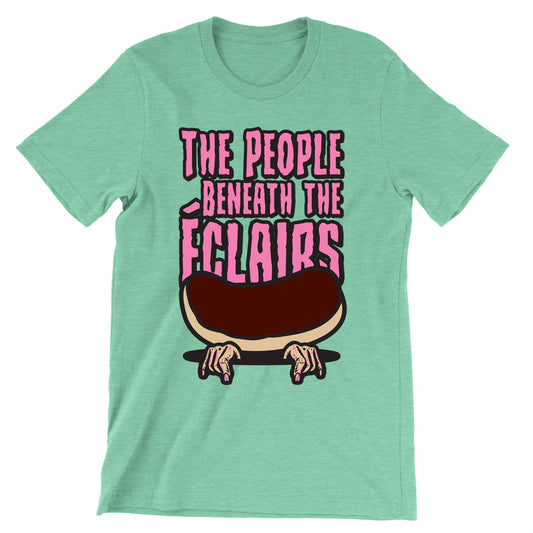 Movie The Food - The People Beneath The Eclairs T-Shirt - Heather Mint