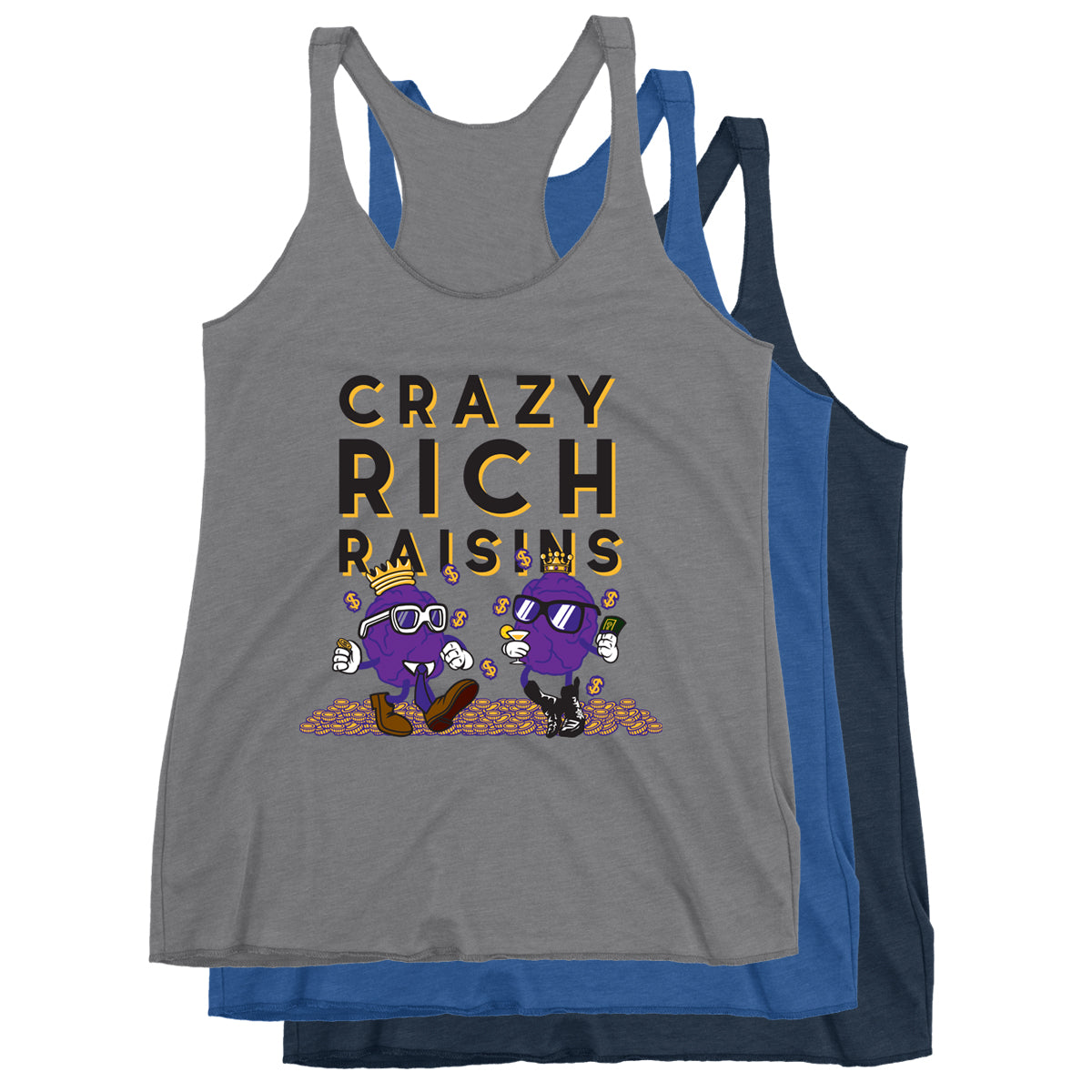 Movie The Food - Crazy Rich Raisins Women's Racerback Tank Top