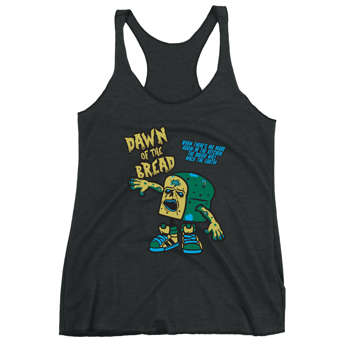 Movie The Food - Dawn Of The Bread Women's Racerback Tank Top - Vintage Black