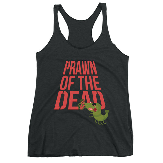 Movie The Food - Prawn Of The Dead Women's Racerback Tank Top - Vintage Black