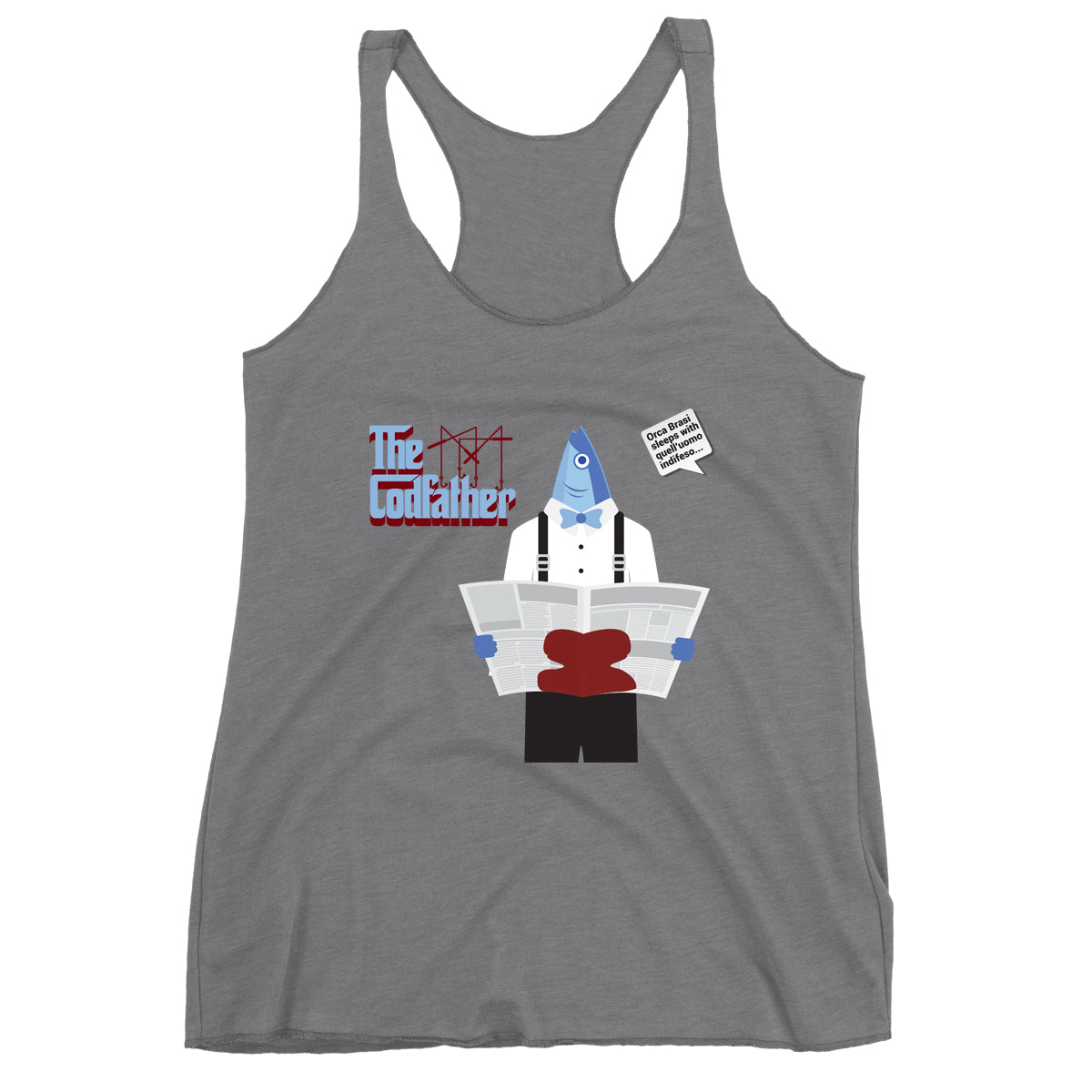 Movie The Food - The Codfather Women's Racerback Tank Top - Premium Heather