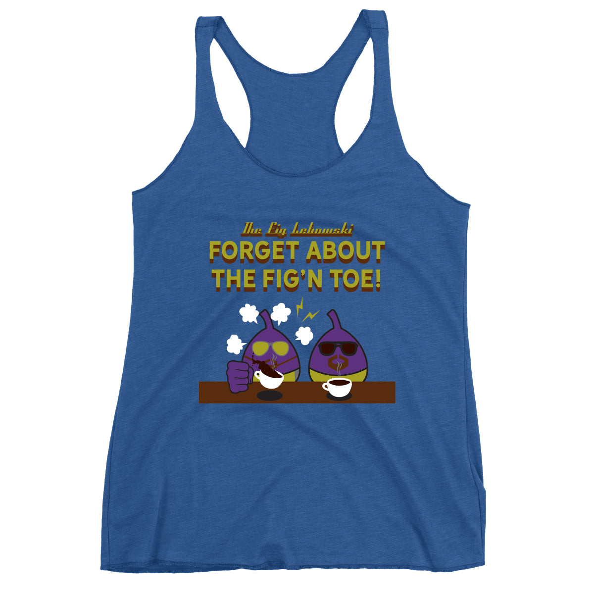 Movie The Food - The Fig Lebowski Women's Racerback Tank Top - Vintage Royal