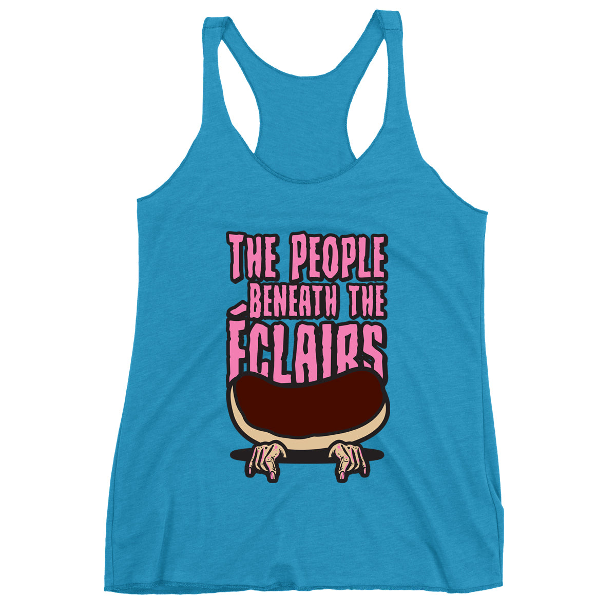 Movie The Food - The People Beneath The Eclairs Women's Racerback Tank Top - Vintage Turuoise