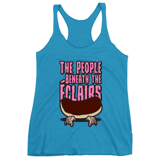 Movie The Food - The People Beneath The Eclairs Women's Racerback Tank Top - Vintage Turuoise