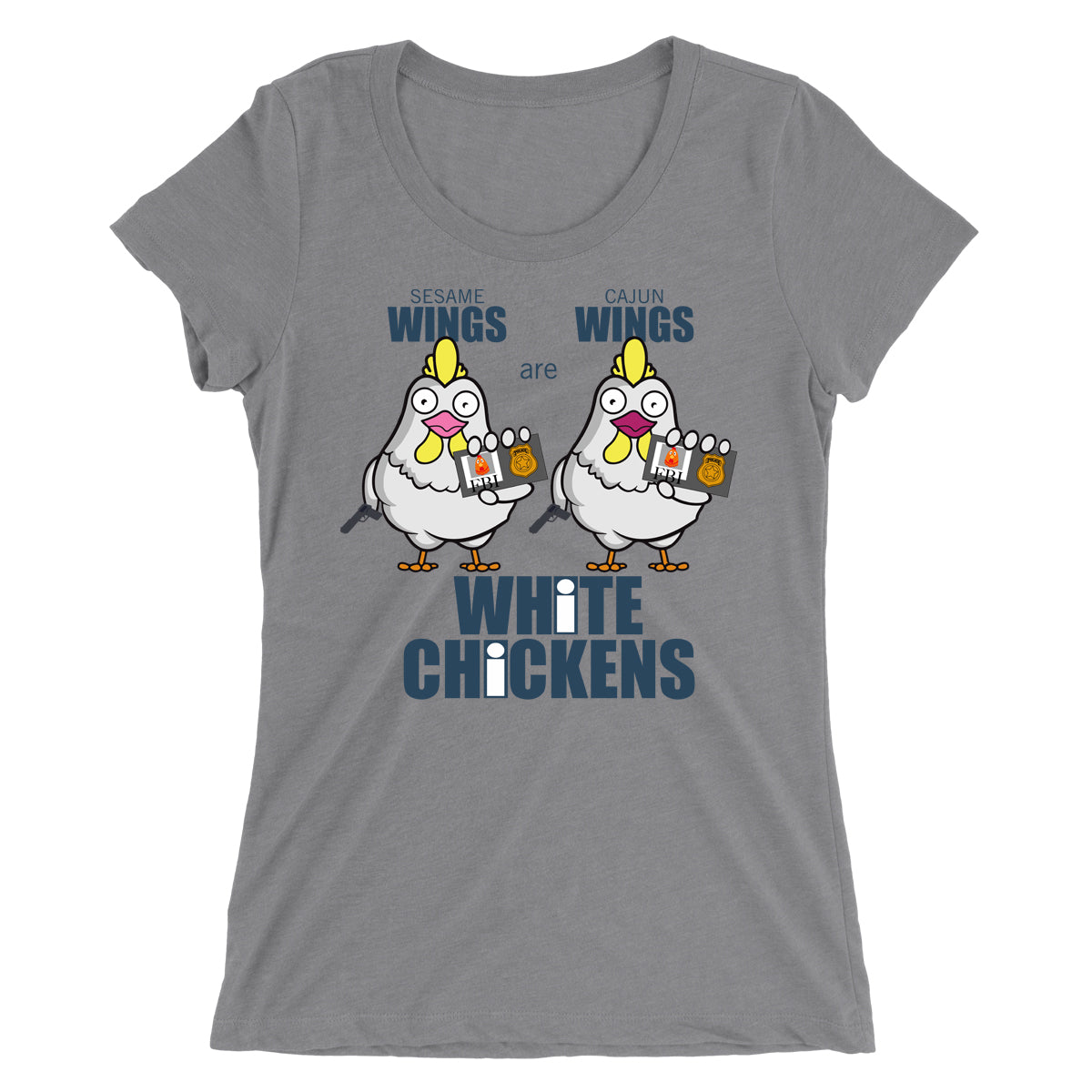 Movie The Food - White Chickens - Women's T-Shirt - Heather Grey