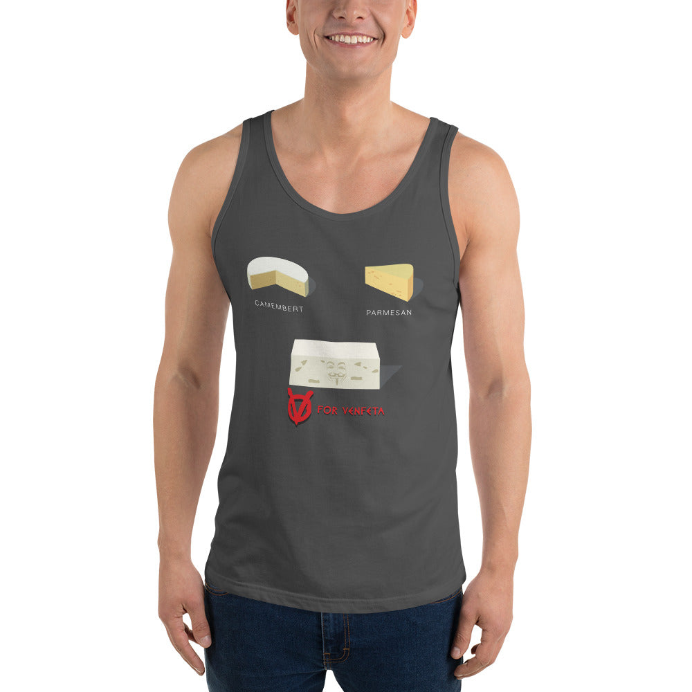 Movie The Food - V For Venfeta Tank Top - Asphalt - Model Front
