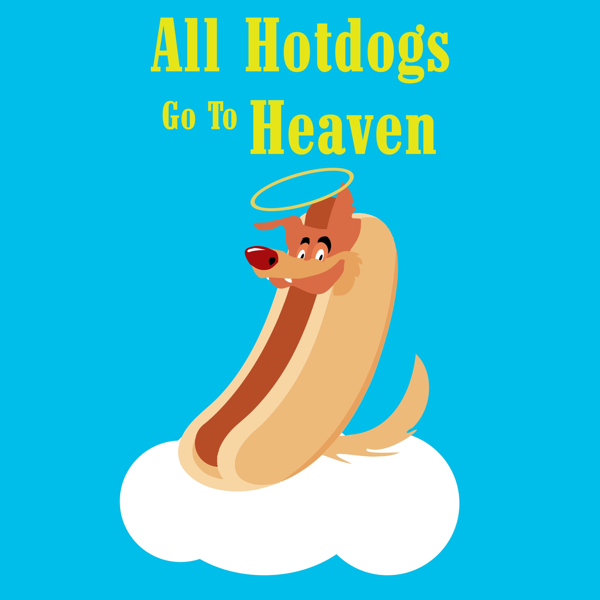 Movie The Food - All Hotdogs Go To Heaven Mug - Sky Blue - Design Detail