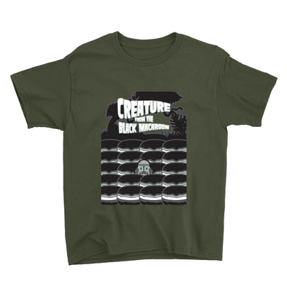 Movie The Food - Creature From The Black Macaroon Kid's T-Shirt - Heather Forest