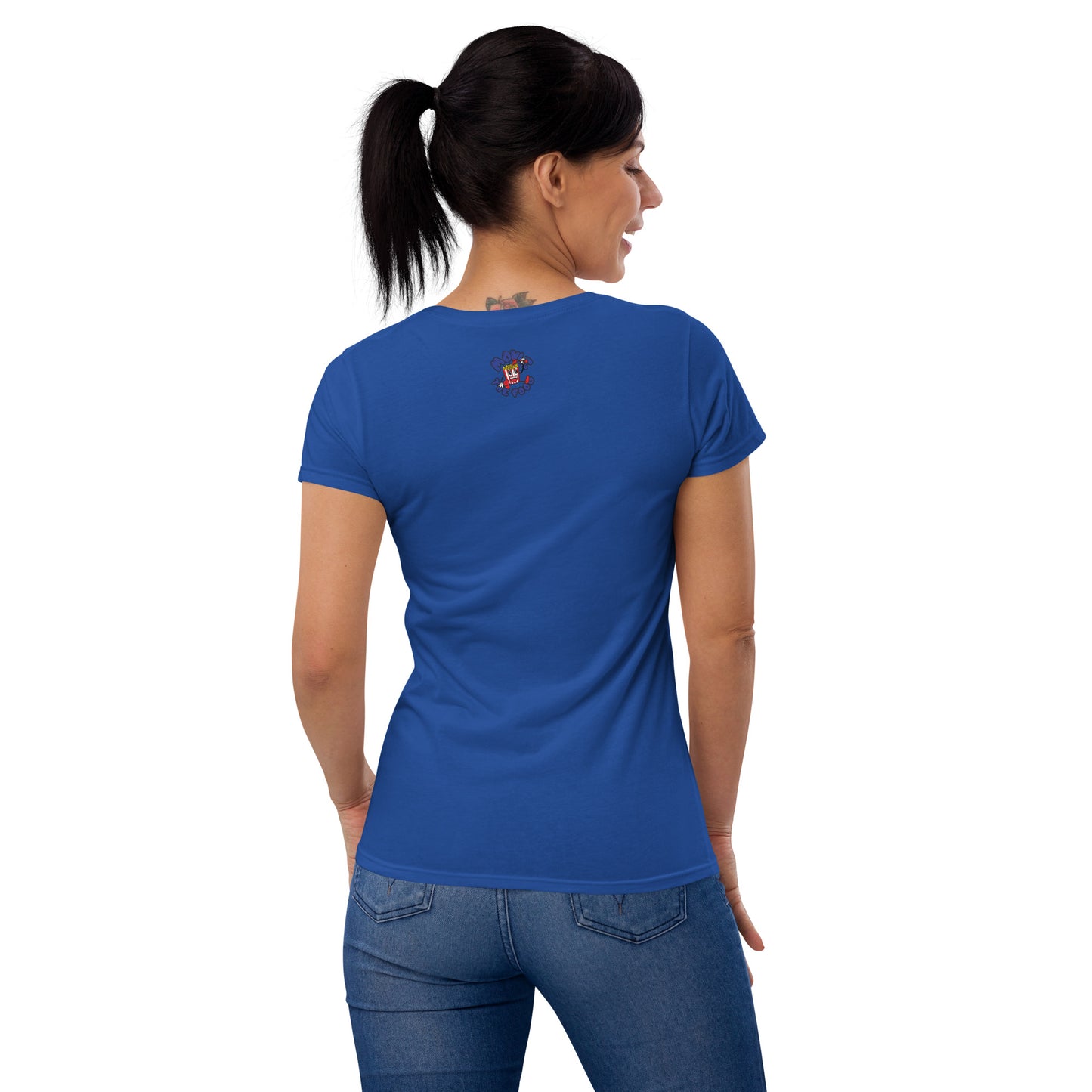 Movie The Food - Pho-lice Academy Women's T-Shirt - Royal Blue - Model Back