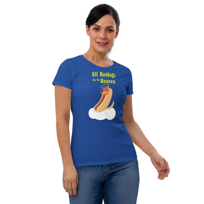 Movie The Food - All Hotdogs Go To Heaven Women's T-Shirt - Royal Blue - Model Front