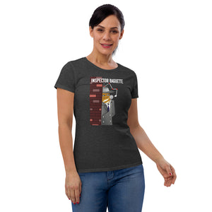 Movie The Food - Inspector Baguette Women's T-Shirt - Heather Dark Grey - Model Front
