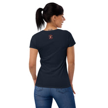 Load image into Gallery viewer, Movie The Food - Mango Unchained Women&#39;s T-Shirt - Navy - Model Back
