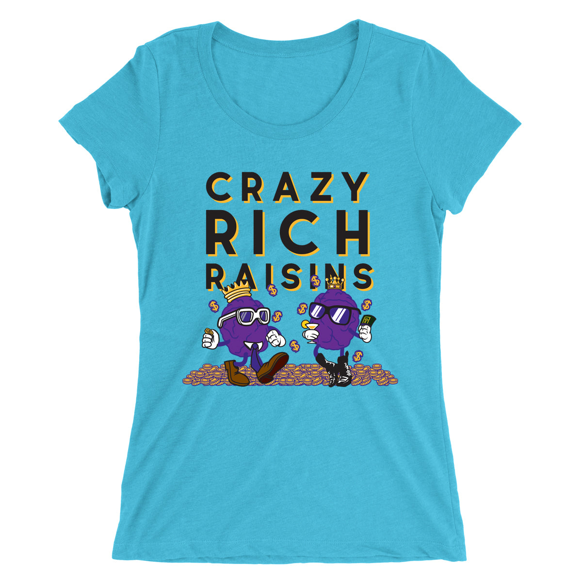 Movie The Food - Crazy Rich Raisins Women's T-Shirt - Caribbean Blue