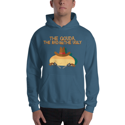Movie The Food - The Gouda, The Bad, The Ugly Hoodie - Indigo Blue - Model Front