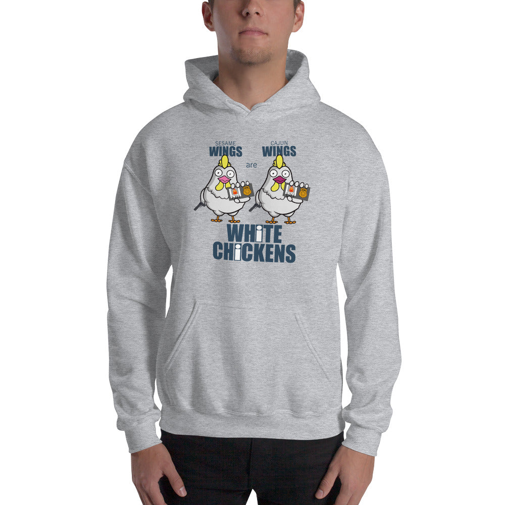 Movie The Food - White Chickens Hoodie - Heather Grey - Model Front
