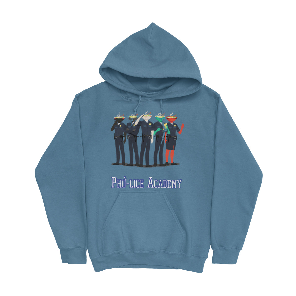 Movie The Food - Pho-lice Academy Hoodie - Indigo Blue