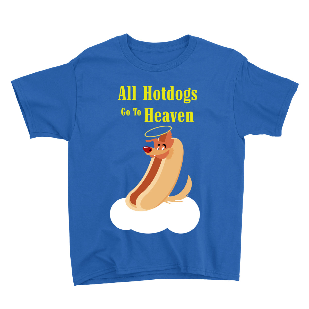 Movie The Food - All Hotdogs Go To Heaven Kid's T-Shirt - Royal Blue