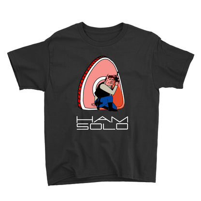 Movie The Food - Ham Solo Kid's T-Shirt - Black