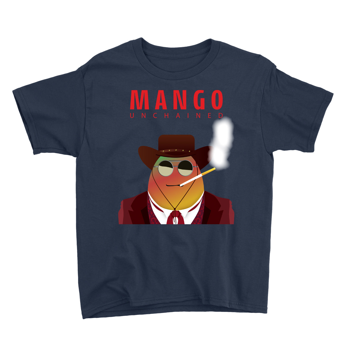 Movie The Food - Mango Unchained Kid's T-Shirt - Navy