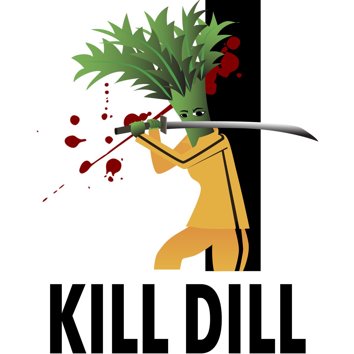 Movie The Food - Kill Dill Long Sleeve T-Shirt - Gold - Design Detail