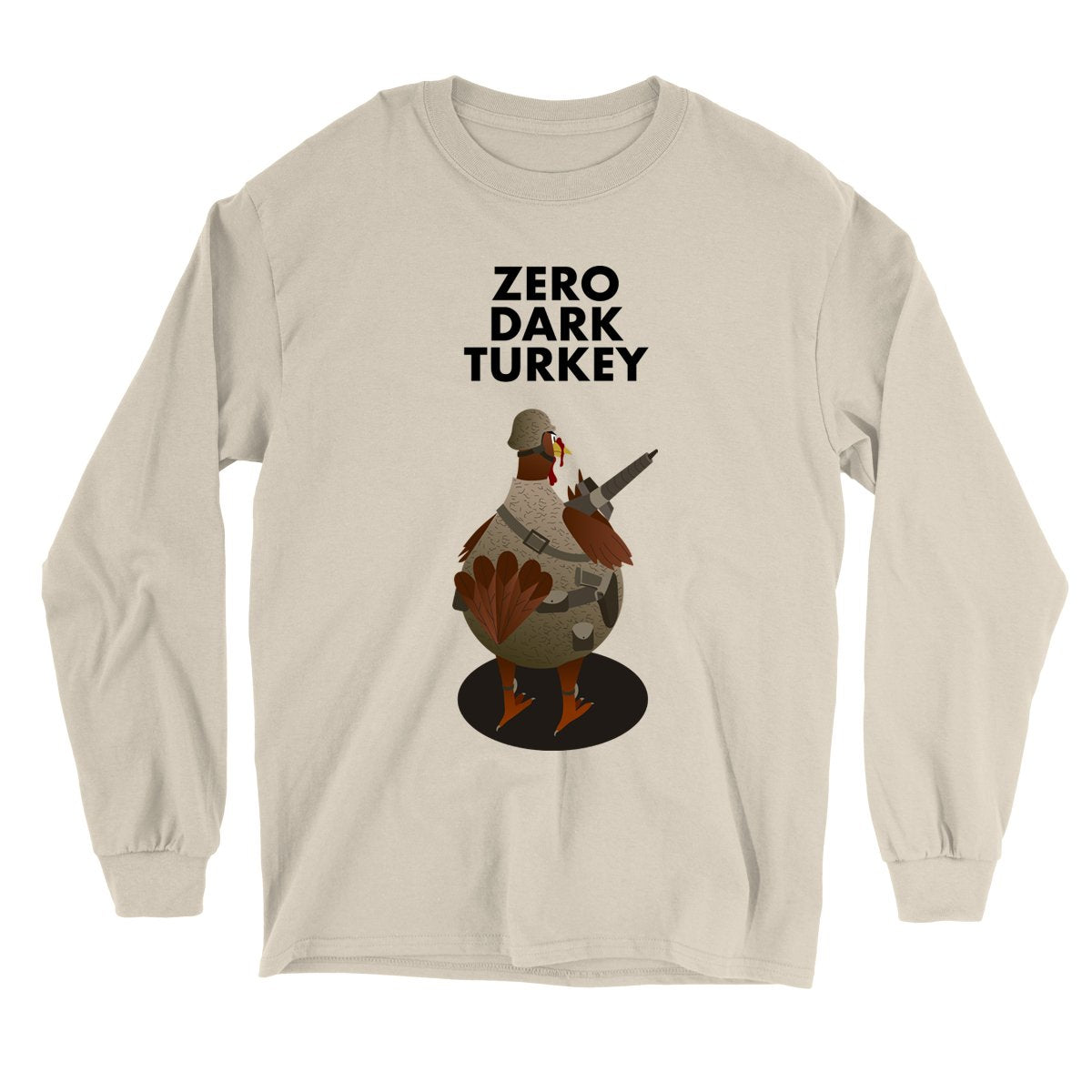 Movie The Food - Zero Dark Turkey Longsleeve T-Shirt - Sand