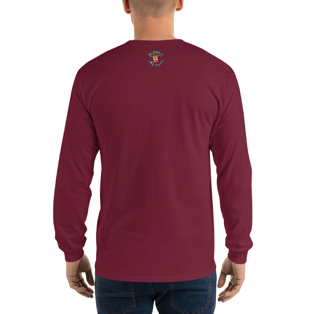 Movie The Food - Inspector Baguette Long Sleeve T-Shirt - Maroon - Model Back