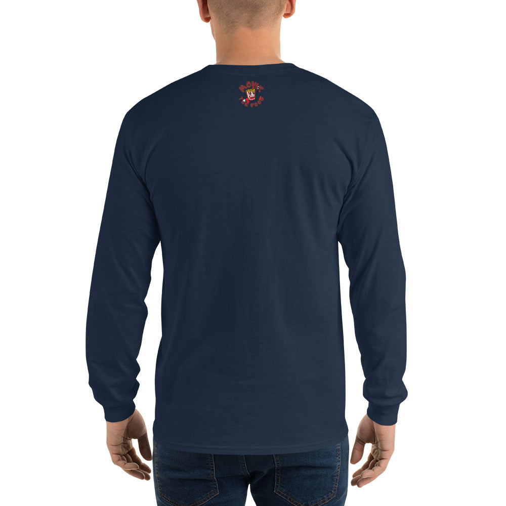 Movie The Food - Mango Unchained Long Sleeve T-Shirt - Navy - Model Back
