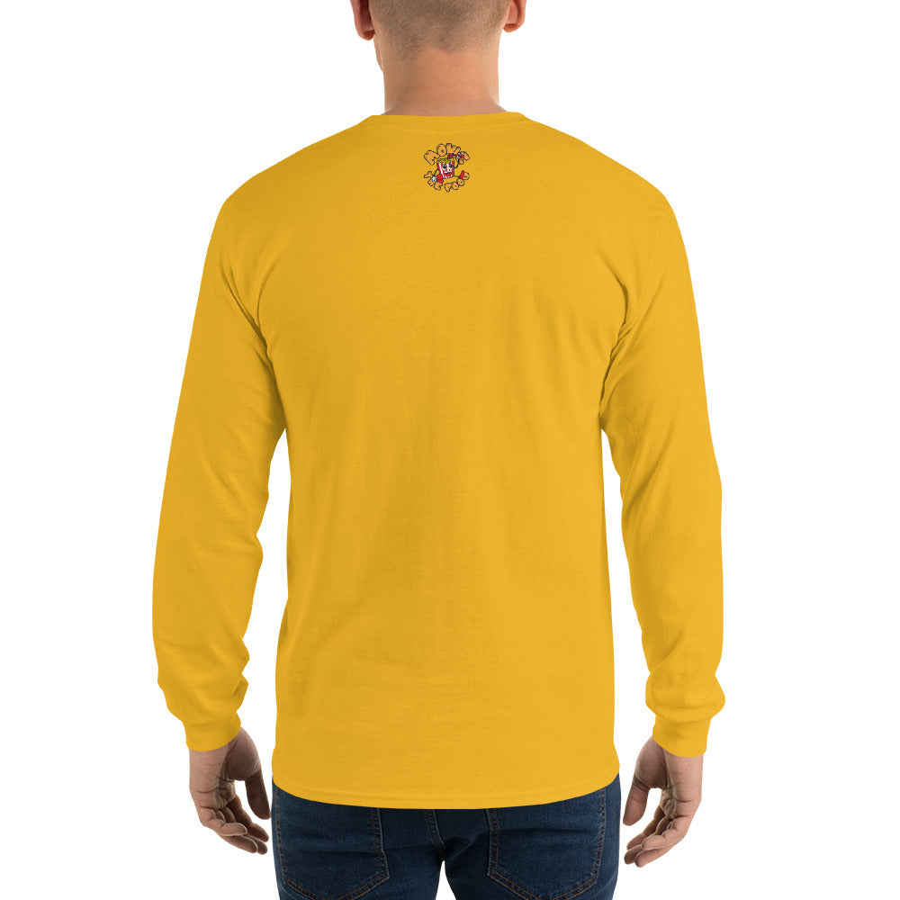 Movie The Food - The Karate Quiche Long Sleeve T-Shirt - Gold - Model Back