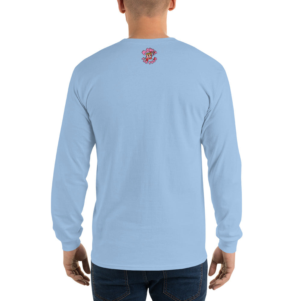 Movie The Food - The People Beneath The Eclairs Longsleeve T-Shirt - Light Blue - Model Back