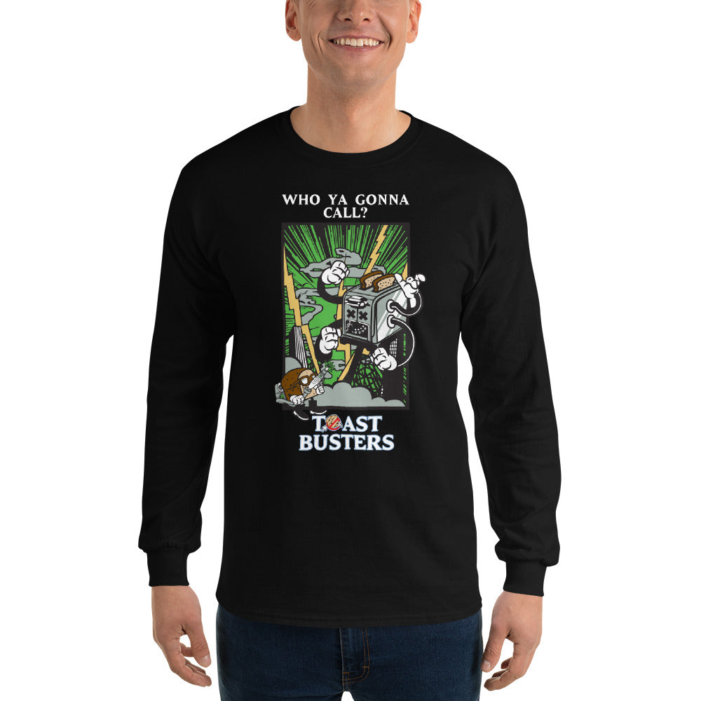 Movie The Food - Toastbusters Longsleeve T-Shirt - Black - Model Front