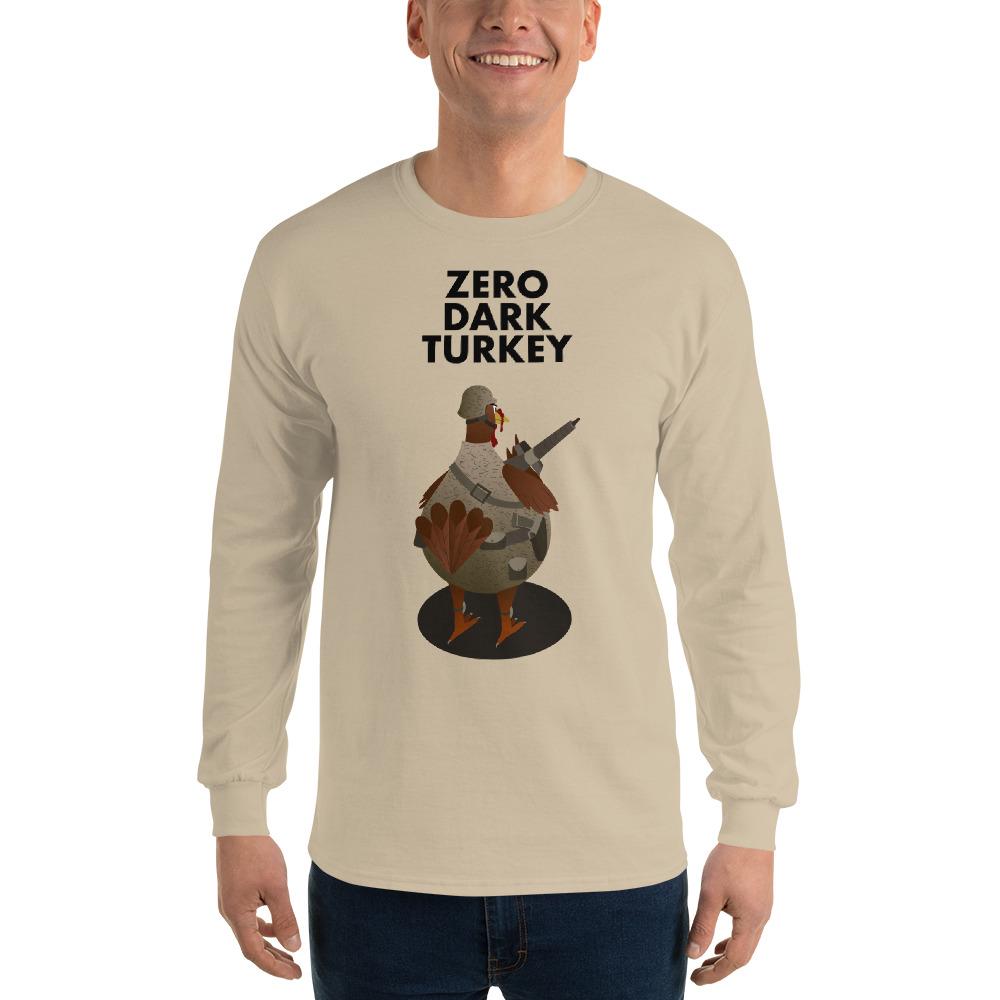 Movie The Food - Zero Dark Turkey Longsleeve T-Shirt - Sand - Model Front