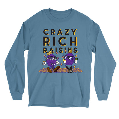 Movie The Food - Crazy Rich Raisins Longsleeve T-Shirt - Indigo Blue