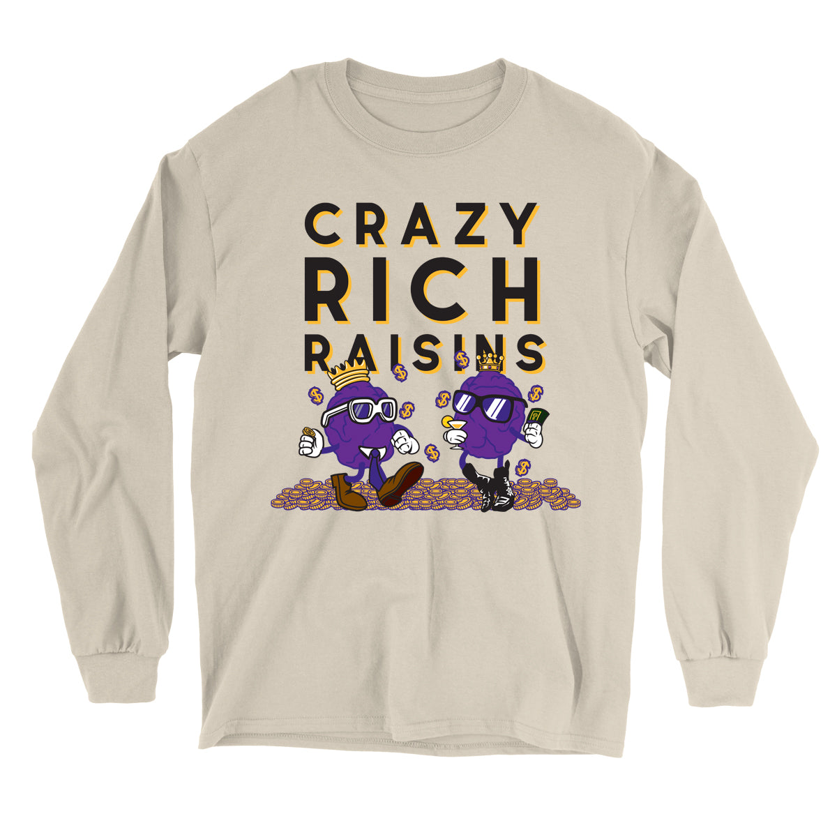 Movie The Food - Crazy Rich Raisins Longsleeve T-Shirt - Sand