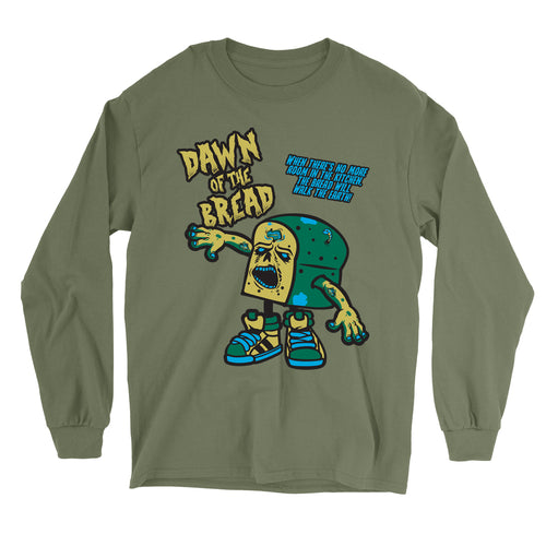 Movie The Food - Dawn Of The Bread Longsleeve T-Shirt - Military Green