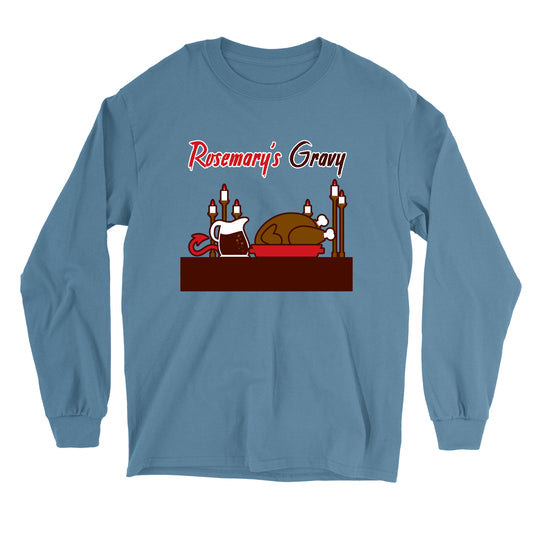 Movie The Food - Rosemary's Gravy Longsleeve T-Shirt - Indigo Blue