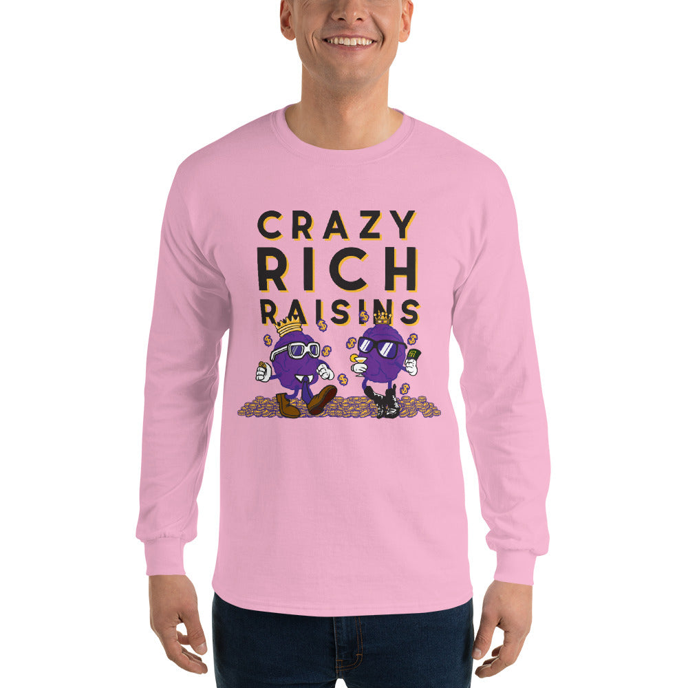 Movie The Food - Crazy Rich Raisins Longsleeve T-Shirt - Light Pink - Model Front